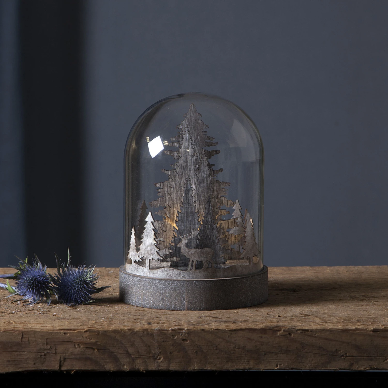 LED-Dekoleuchte Kupol Waldszene, Braun 3 LED-Dekoleuchte Kupol Waldszene, Braun – Bild 3