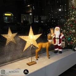 Standstern Leo Mit Sternenmuster, Weiß/eiche -Lampen Welt 1523743 3