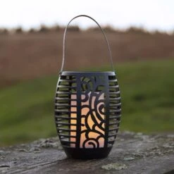 LED-Solarlampe Flame, Drei Nutzungsoptionen, 42 Cm