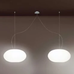 Casablanca Aih - Hängeleuchte 2flg. Weiß Glänzend