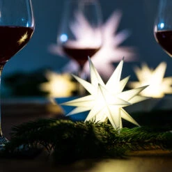 Weißer, 18-zackiger Stern 12 Cm 5 Weißer, 18-zackiger Stern 12 Cm -Lampen Welt 2506123 1