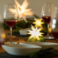 Weißer, 18-zackiger Stern 12 Cm 6 Weißer, 18-zackiger Stern 12 Cm -Lampen Welt 2506123 2