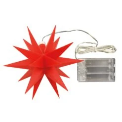 Innendeko - 18-zackiger Stern Ø 12 Cm Rot -Lampen Welt 2506130 1