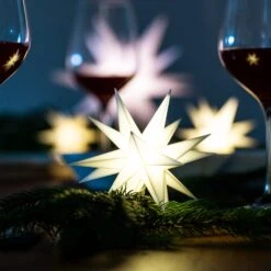 Innendeko - 18-zackiger Stern Ø 12 Cm Weiß -Lampen Welt 2506131 2