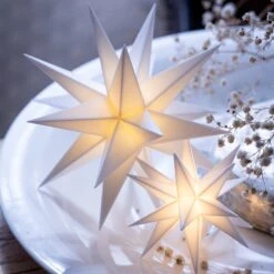 Innendeko - 18-zackiger Stern Ø 12 Cm Weiß -Lampen Welt 2506131 4