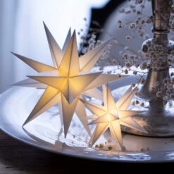 Innendeko - 18-zackiger Stern Ø 12 Cm Weiß -Lampen Welt 2506131 8