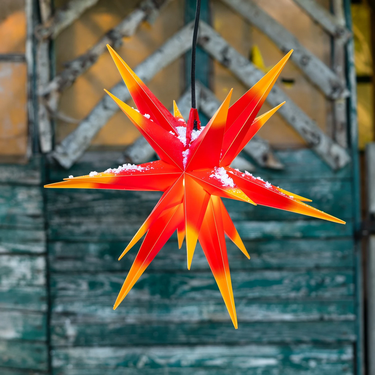 Deko-Stern Für Außen, 18-Zacker, Ø 40 Cm Rot/gelb 1 Deko-Stern Für Außen, 18-Zacker, Ø 40 Cm Rot/gelb