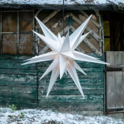 Deko-Stern XXL Außen, 18-Zacker, Ø 80 Cm Weiß -Lampen Welt 2506139 5