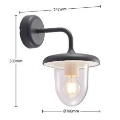 Prios Larkumi Außenwandlampe Mit E27-Fassung -Lampen Welt 2621013 3