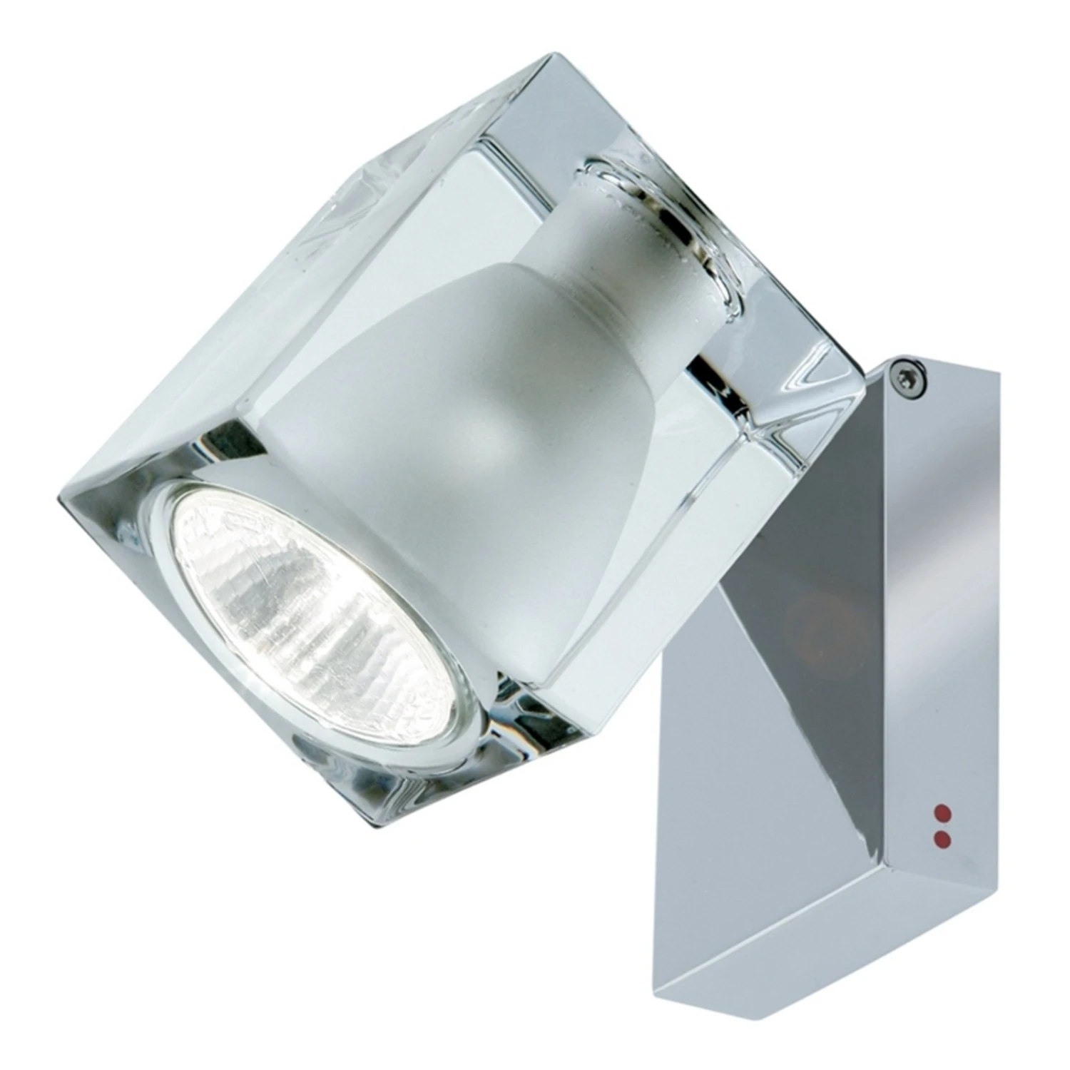 Fabbian Cubetto Wandleuchte GU10 Chrom/klar 1 Fabbian Cubetto Wandleuchte GU10 Chrom/klar