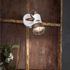 Wandlampe C1675/1 Mit Korb, 1flg., Weiß -Lampen Welt 3517171 2