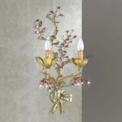 Wandleuchte Viticcio Mit Floralem Schmuck