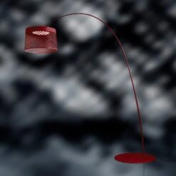 Foscarini Twiggy Grid LED-Bogenleuchte, Karminrot -Lampen Welt 3560129 4