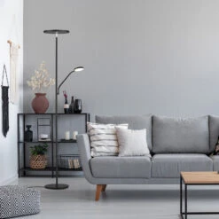 LED-Stehleuchte Fabi Mit Leselampe, Schwarz Matt -Lampen Welt 3570058 6