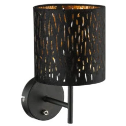 Globo Wandleuchte Tuxon Mit Schwarz-goldenem Schirm 6 Globo Wandleuchte Tuxon Mit Schwarz-goldenem Schirm -Lampen Welt 4015127 2