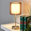 Tischleuchte Nica Mit Außenschirm In Braun -Lampen Welt 4018012