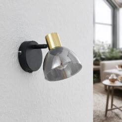 Lindby Aniol Wandleuchte Mit Glasschirm -Lampen Welt 4018376 1