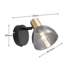Lindby Aniol Wandleuchte Mit Glasschirm -Lampen Welt 4018376 6
