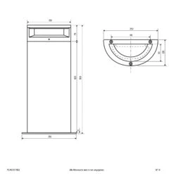 EVN Halbo LED-Wegeleuchte Als Halbe Säule -Lampen Welt 4026292 4