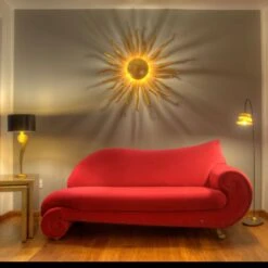 Stehleuchte Snail, 1-flammig In Braun-Gold -Lampen Welt 4512010 2