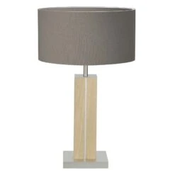 HerzBlut Dana Tischlampe, Eiche Natur, Weiß, 56cm -Lampen Welt 4543087 3