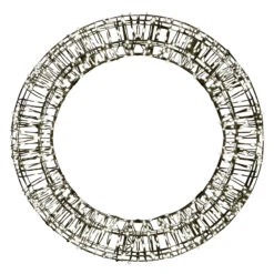 LED-Weihnachtskranz, Schwarz, 600 LEDs, Ø 40cm