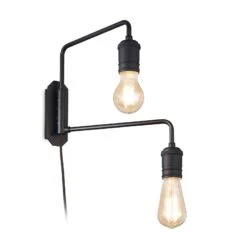 Ideal Lux Triumph Wandleuchte Zweiflammig, Schwarz