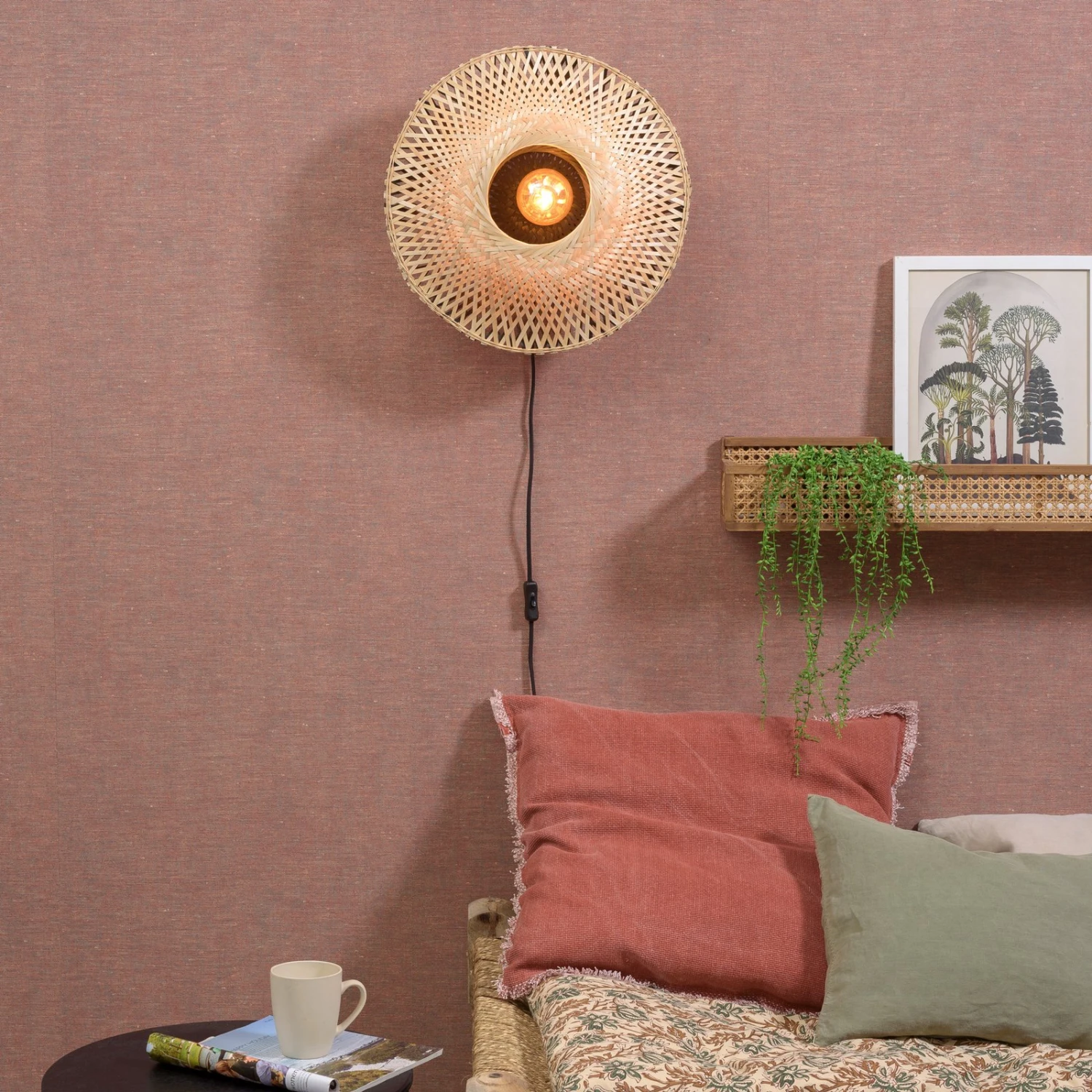 GOOD & MOJO Kalimantan Wand, Natur/schwarz, Ø 44cm 3 GOOD & MOJO Kalimantan Wand, Natur/schwarz, Ø 44cm – Bild 3