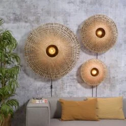 GOOD & MOJO Kalimantan Wand, Natur/schwarz, Ø 44cm 13 GOOD & MOJO Kalimantan Wand, Natur/schwarz, Ø 44cm -Lampen Welt 5046057 4
