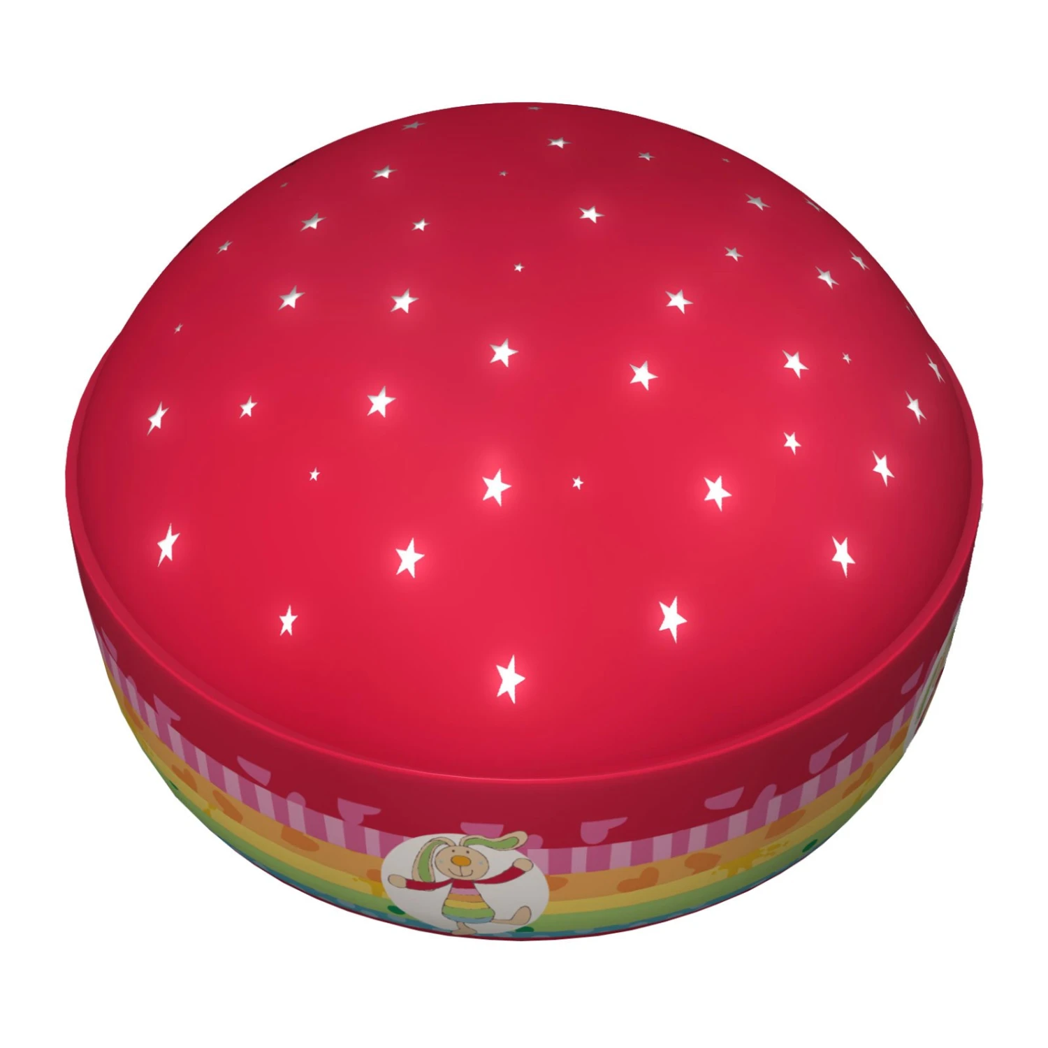 Projektions-Nachtlicht Rainbow Rabbit In Pink 1 Projektions-Nachtlicht Rainbow Rabbit In Pink