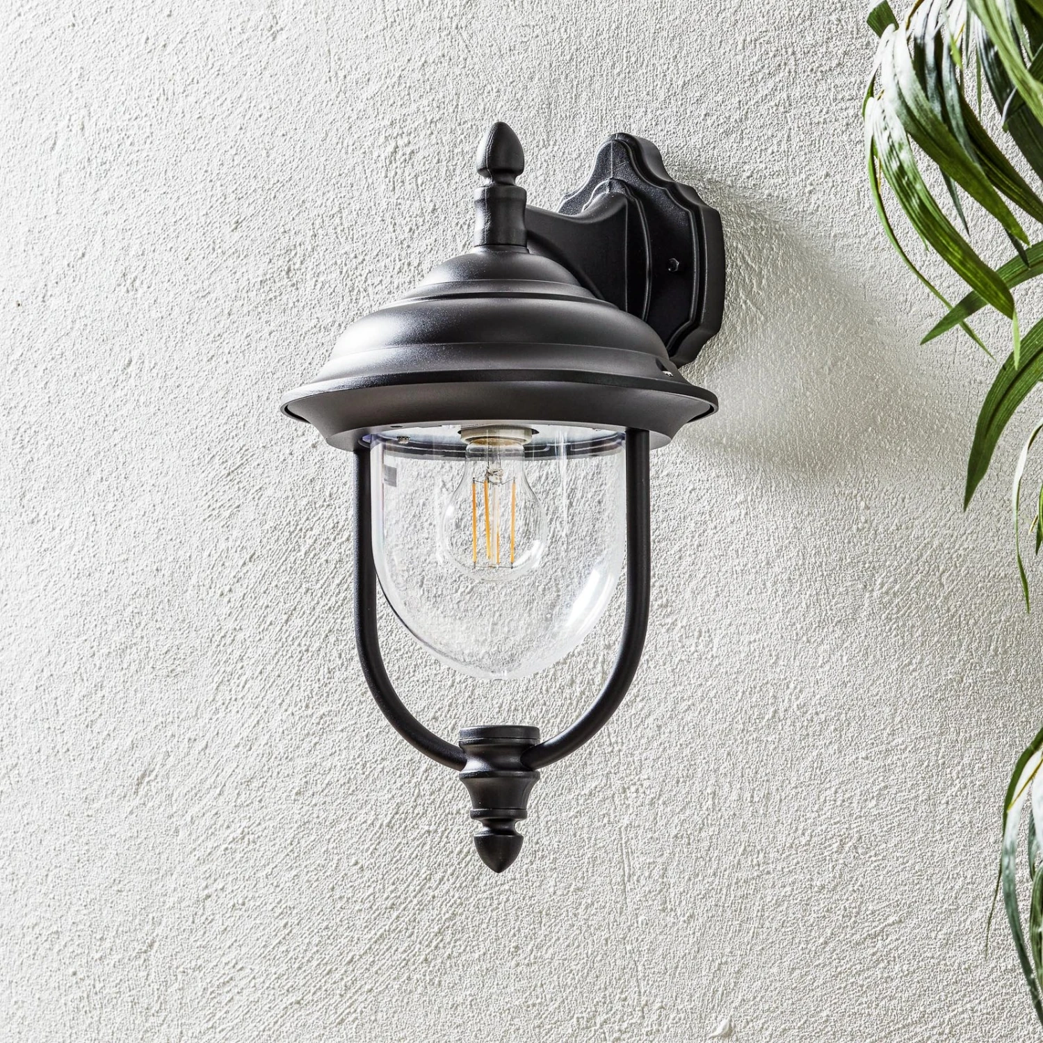 Konstsmide Außenwandleuchte Parma, Laterne Hängend In Schwarz 2 Konstsmide Außenwandleuchte Parma, Laterne Hängend In Schwarz – Bild 2