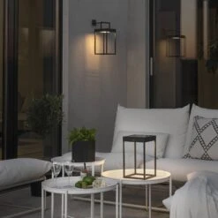 Konstsmide LED-Solarlaterne Portofino, Wand / Tisch, Schwarz -Lampen Welt 5522688 3
