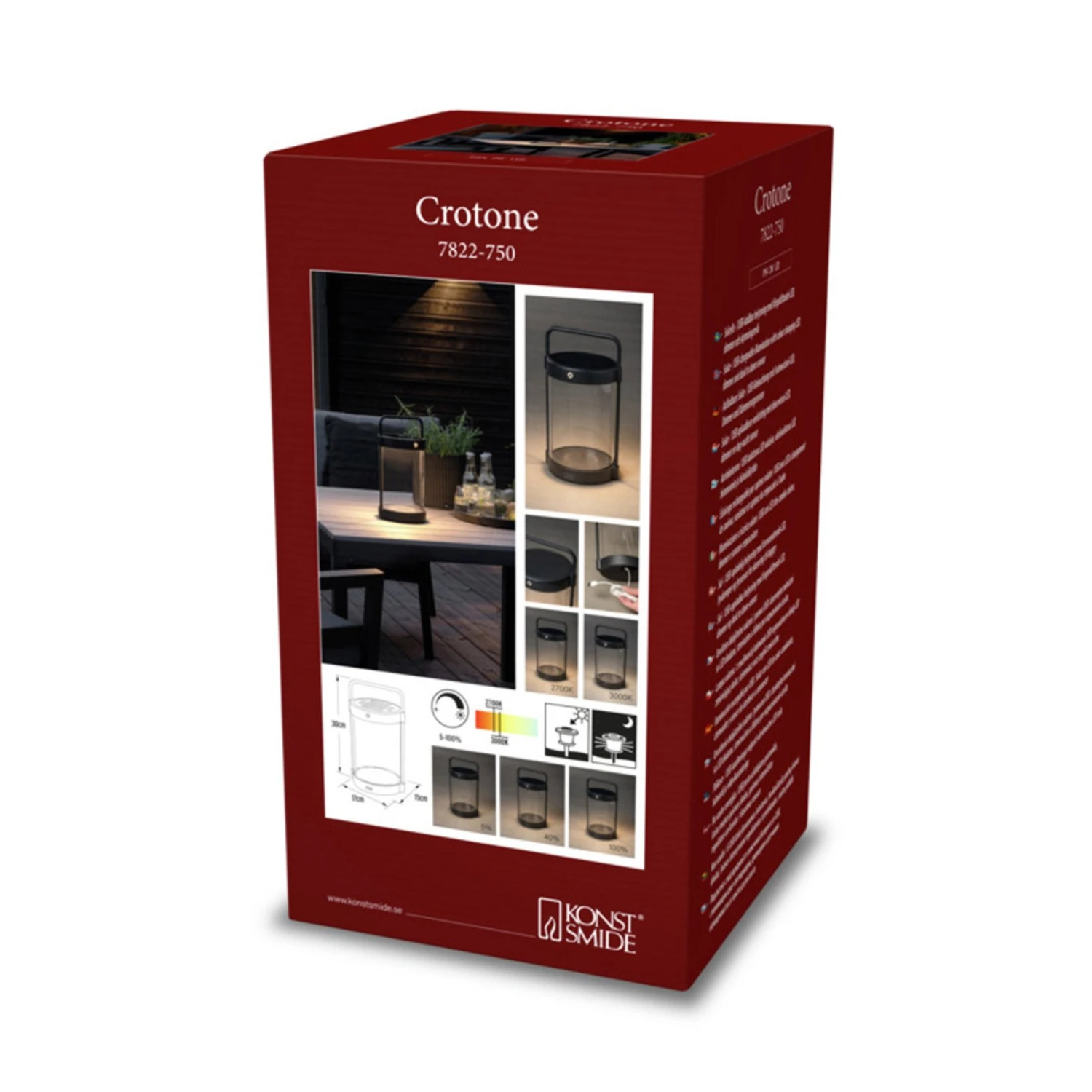 Konstsmide LED-Solarlaterne Crotone, Dimmbar, USB 8 Konstsmide LED-Solarlaterne Crotone, Dimmbar, USB – Bild 8