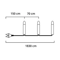 25-flammige Baumkette Mit Topbirnen - Innen 18,3m -Lampen Welt 5524156 4