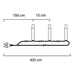 Bunte LED-Lichterkette, 20-flammig 4,35m -Lampen Welt 5524289 2