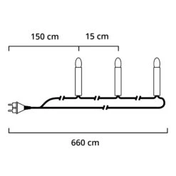 Bunte LED-Lichterkette, 35-flammig 6,6m -Lampen Welt 5524290 2