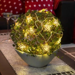 16-flammige LED-Lichterkette Mit Goldenen Sternen 7 16-flammige LED-Lichterkette Mit Goldenen Sternen -Lampen Welt 5524415 3