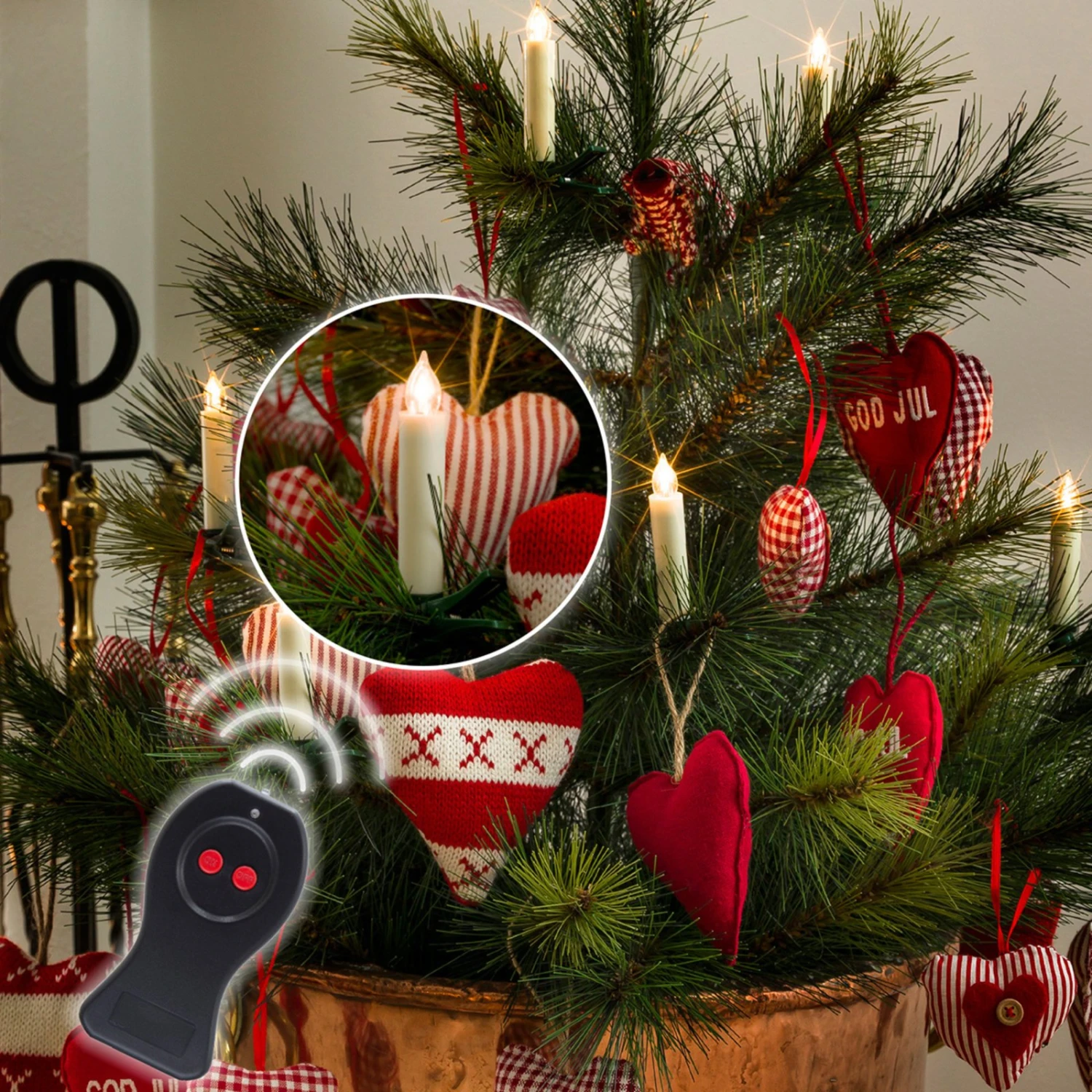 Batteriebetr. Christbaumkerzen LED Weiß 10-flg 2 Batteriebetr. Christbaumkerzen LED Weiß 10-flg – Bild 2