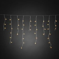 LED-Lichtervorhang Eisregen Bernstein Transp. 5m