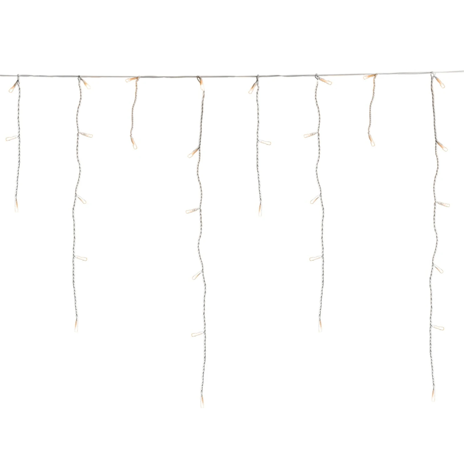 LED-Lichtervorhang Eisregen Bernstein Weiß 5m 3 LED-Lichtervorhang Eisregen Bernstein Weiß 5m – Bild 3
