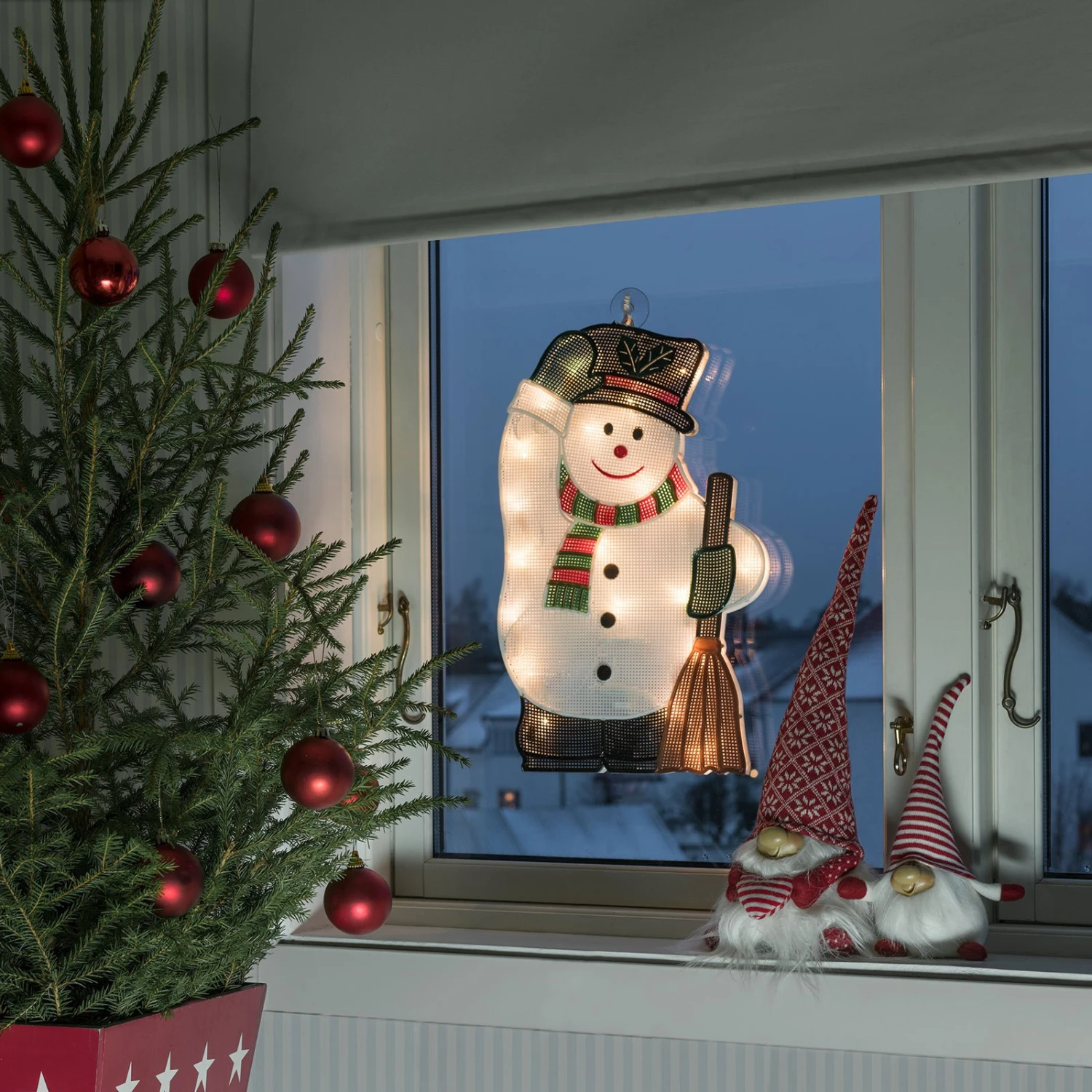 Für Innen - LED-Fensterbild Schneemann 4 Für Innen - LED-Fensterbild Schneemann – Bild 4