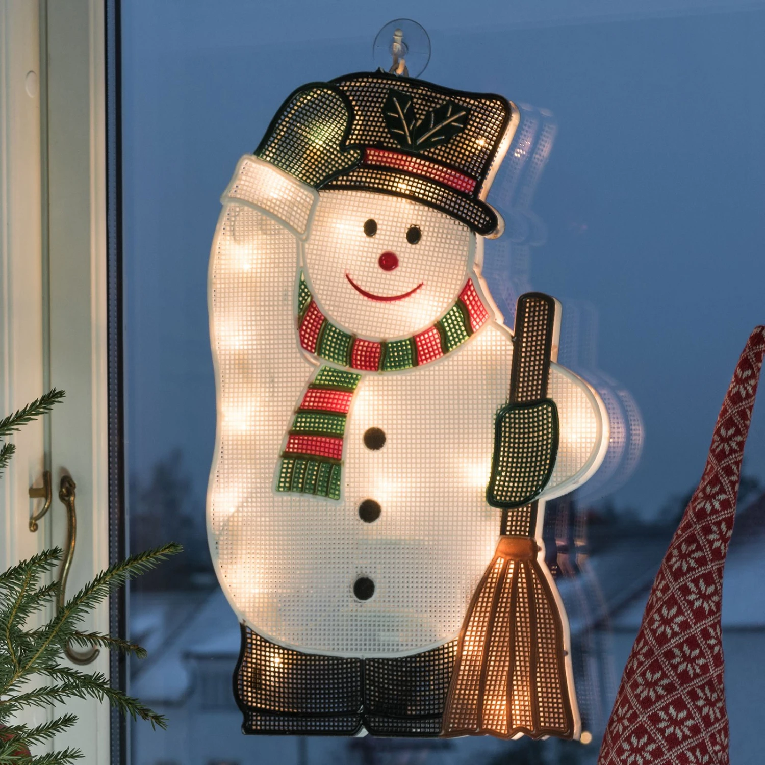 Für Innen - LED-Fensterbild Schneemann 1 Für Innen - LED-Fensterbild Schneemann