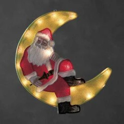 LED-Fensterbild Weihnachtsmann Im Mond -Lampen Welt 5524848 3