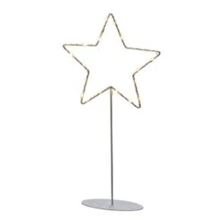 Stehender LED-Metallstern - Silber Mit Fuß -Lampen Welt 5524851 3