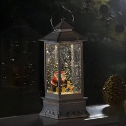 LED-Wasserlaterne Weihnachtsmann Mit Hund -Lampen Welt 5524862 3