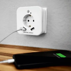 LED-Nachtlicht SLED02 Mit Sensor Und USB-Buchsen -Lampen Welt 5543029 2