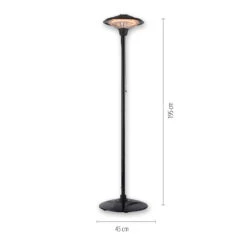 Standheizstrahler Glow, IP34, 750W/1.500W -Lampen Welt 6003206 6