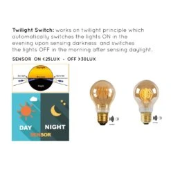 LED-Lampe E27 A60 4W 2.200K Amber Tag/Nacht-Sensor -Lampen Welt 6055634 4