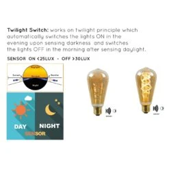 LED-Lampe E27 ST64 4W 2.200K Amber Mit Sensor 7 LED-Lampe E27 ST64 4W 2.200K Amber Mit Sensor -Lampen Welt 6055635 3