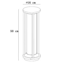Sockelleuchte Cadix Aus Aludruckguss 50 Cm -Lampen Welt 6055737 2